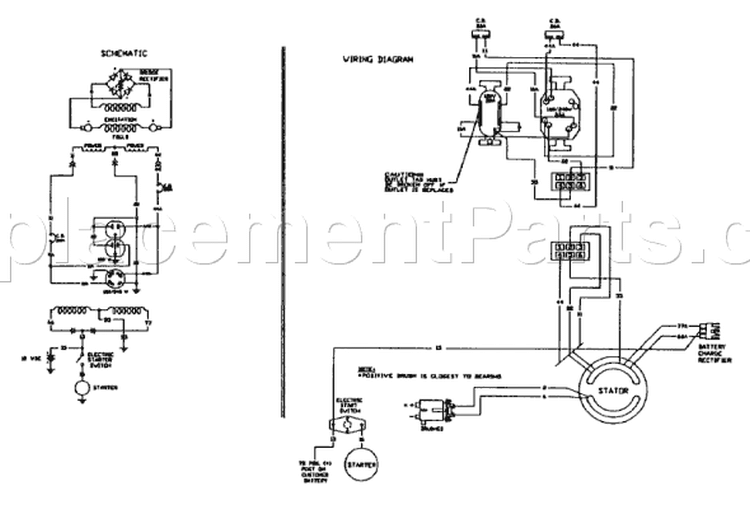 Page C Diagram and Parts List for 9580-1  Briggs and Stratton Generator
